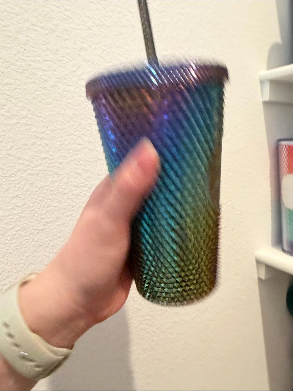 Starbucks Iridescent oil Silk  Studded Cup Grande